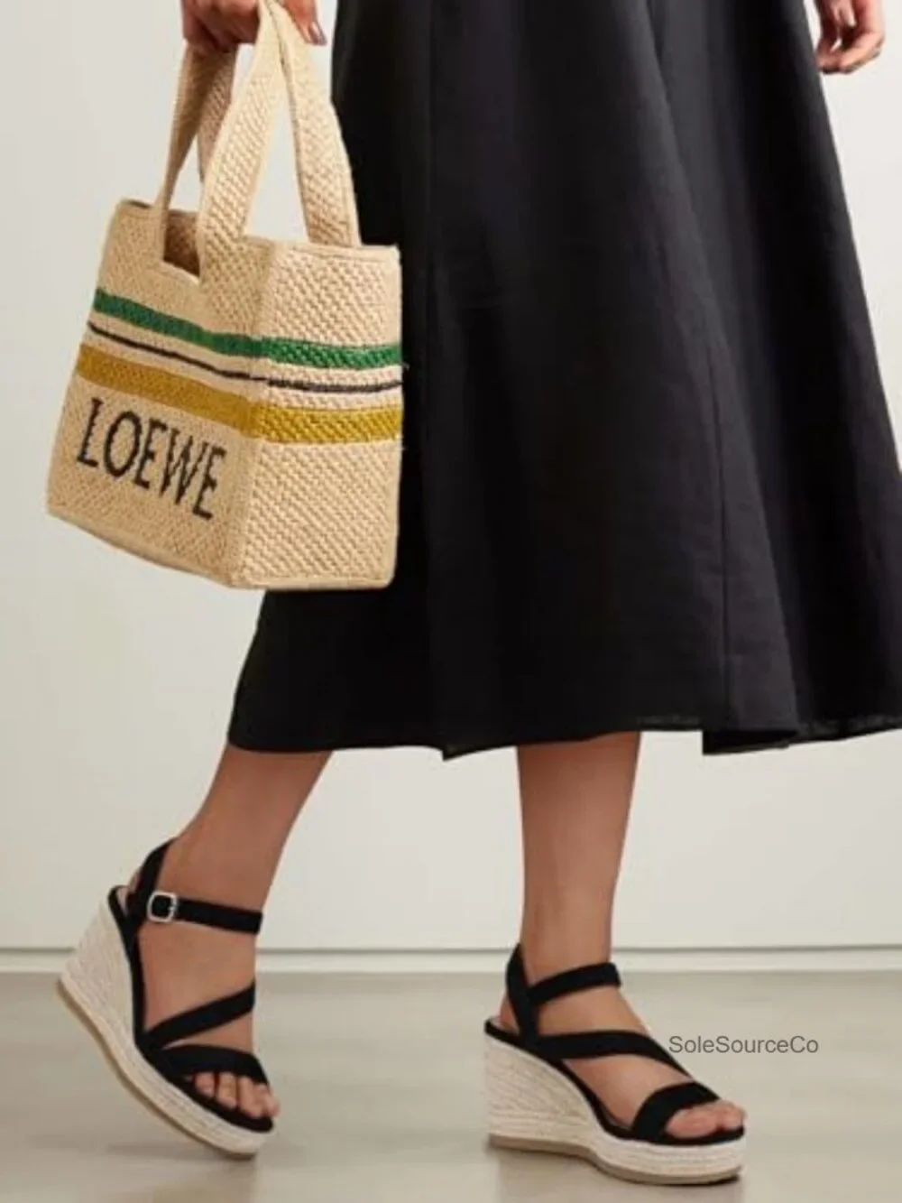 Espadrille Wedge Sandals with Ankle Strap Platform